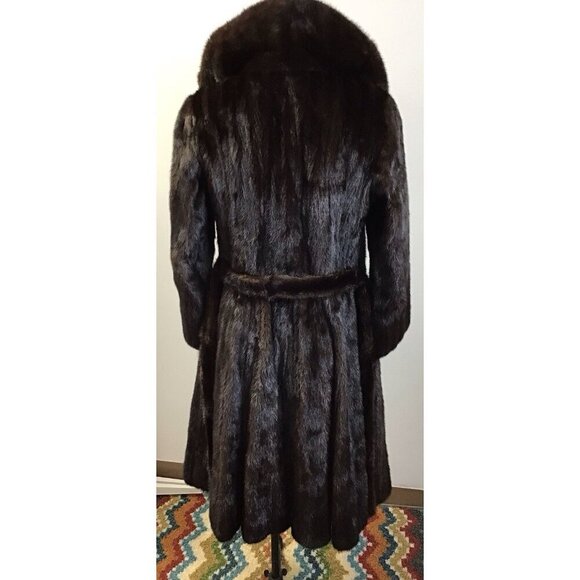 Vintage 1970s Mink Fur Coat Michael Forest for Pierre Cardin Brown Small 🤩 - Picture 4 of 11